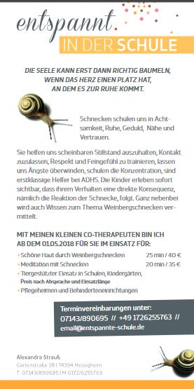 Schneckentherapie Entspannt Alexandra Strauss